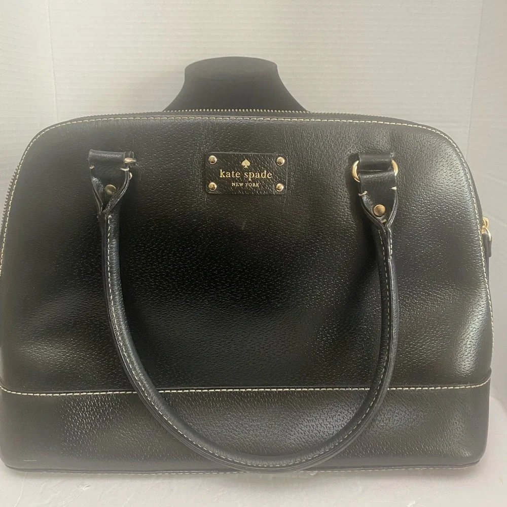 Kate Spade Black Leather Wellesley Satchel